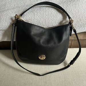 Coach black turnlock hobo